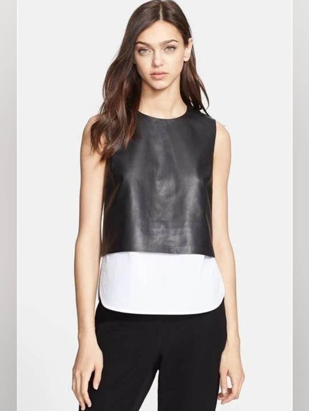 Theory Leather Sleevless Top SP